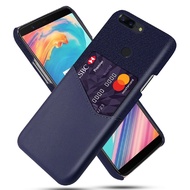 For OnePlus 5 5T OnePlus 6 6T With Card Slot Wallet Case Slim PU Leather Soft Fabric Splicing Hybrid Cover