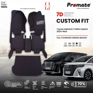 [CJ] PROMATE Karpet Mobil Toyota Alphard Premium Carmat 7D Fullset Plus CoilMat - XPE Leather Glue L