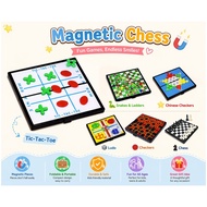 ✨💖🧲 ENGLISH PACKAGING Magnetic Checkers Bingo Connect Four Game Chess l Portable Travel Games Set l 