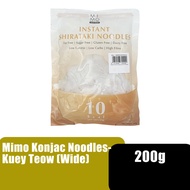 MIMO Konjac Noodle 200g - Kuey Teow ( Wide ) Gluten Free, Sugar Free, Low Calorie, Keto Friendly and Halal 魔芋面 低卡 食品