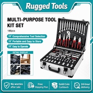 187pcs Craft Hand Tools In Aluminium Trolley Case ToolBox Set For Motorcycle Socket Wrench Set Heavy