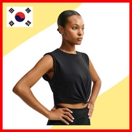 Skims Cropped Twist Tank Top - Cotton Blend, Black | Casual Style