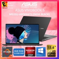 ASUS VIVOBOOK S M533U-ABQ084TS LAPTOP -INDIE BLACK(R7-5700U/8GB/512G SSD/15.6"FHD/W10/2YRS)