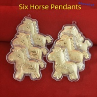 BLUEVELVET Gold Pony Keychain Accessories, Creative Mascot Dolls Golden Horse Accessories, Year of H