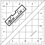 Bloc Loc Half Square Triangle Multiple-Size 3-1/2" Quilting Ruler with Grid Lines for Quilters