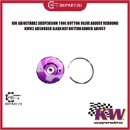 KW ADJUSTABLE SUSPENSION TOOL BUTTON VALVE ADJUST REBOUND KWV3 ABSORBER ALLEN KEY BOTTON LOWER ADJUS