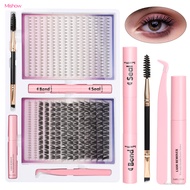 Large capacity 9-18mm eyelash set DIY single tuft thick and fluffy segmented eyelash glue tweezer se