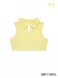 Palette of the Earth เสื้อแขนกุดคอปก รหัส SBT1106 - สีเหลือง