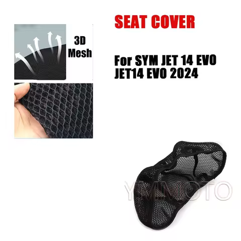 For SYM JET 14 EVO JET14 EVO 2024 Motorcycle Accessories Seat Cushion Cover Anti-Slip Mesh Fabric Pr