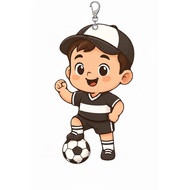 Cute soccer boy keychain