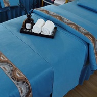# ผ้าคลุมเตียงเสริมความงามชุดสี่ชิ้น Fengse Tuina Massage Massage Bed Wash Bed with Hole Four Seasons Independent Station