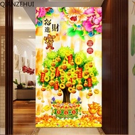 DIY 5D full beads Amass Fortunes Porch Money Tree diamond painting,beads painting decoration