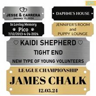1pc Personalized Stainless Steel Name Plates, Memorial Tombstone, Customized Pet Ashes Gold Silver E
