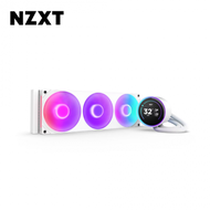 NZXT Kraken Elite 360 RGB V2 白 (360mm/IPS廣角2.72″LCD水冷頭/F360 RGB Core風扇/七年換新保固/漏液損壞賠償)