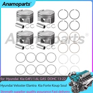 Engine Parts Piston & Rings Kit Fit 1.6 L T L4 GAS G4FJ For 2013-2022 Hyundai Veloster Kia FORTE  DO