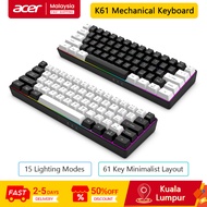 3Life Mechanical Keyboard K61 15 Adjustable Lighting Modes 61-Key Gaming Keyboard For Game/Office