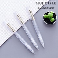 Muji Style Clear Automatic Pencil 0.5mm &amp; 0.7mm Pencil Student Stationery Supplies