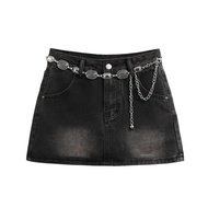 Gyaru Style High-Waist Mini Denim Skirt - Y2K A-Line Cut | Korean Fashion