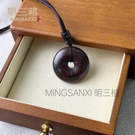 紅伊丁隕石平安扣平安牌吊墜 雞血石山水捨得葫蘆玉掛件