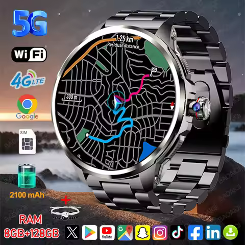 5G Full Network Smart Watch 1.95 inch 720*720 Big Screen HD Video Call 8GB+128GB RAM 5G Smartwatch G