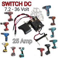 SWITCH BOR DC 72V - 36V SAKLAR CORDLESS 25A SKAKEL IMPACT BATERAI TRIGGER BOLAK BALIK ON OFF UNIVERS