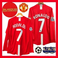 07-08 Manchester United Home Jersey Long and Short Sleeve CR7 Ronaldo 2008 Retro Classic Football Sh