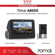 70mai A800s(4K) / A400 (QHD) Dash Cam Dual Vision Car Recorder with GPS ADAS