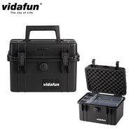 vidafun V11 防水耐撞提把收納氣密箱 收納工具箱 黑色 贈乾燥劑(120克)*3入