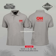 POLOTSHIRT-COLLAR CNN INDONESIA WITH QUALITY SCREEN PRINTING
