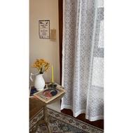 Sarah Haus Lace Curtain Panel(Single), Hebron Pattern Drapes, Rod-pocket, White