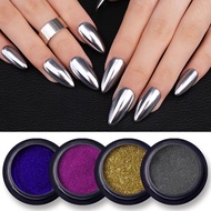 Mirror Nail Powder Colorful Gold Champagne Silver Purple Pink Metal Effect Nail Glitter Dust