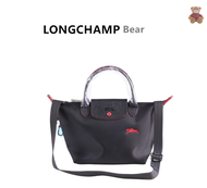 Longchamp New leather nylon embroidered horse diagonal cross Bag Tote hand Cross Body Shoulder Bags
