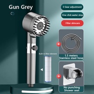 3 in 1 SPA Pressurized shower head nozzle comes with filter High pressure handheld sprinkler head