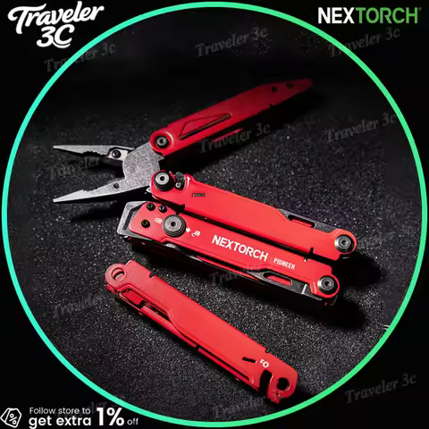 Nextorch Pioneer Multitool Folding Pliers Cutter Knife Car Window Breaker Outdoor Survival Tool 15 f