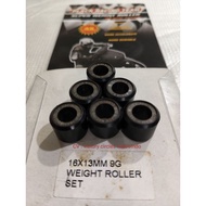 WEIGGHT ROLLER SET 16X13MM 8 GR ROLLER SCOOPY CARBON SPACY CARBON BLACK RACING TEAMBEAT