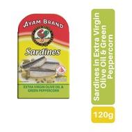 Ayam Brand Sardines in Extra Virgin Olive Oil and Green Peppercorn