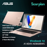 Asus Vivobook 14 A1404V-AEB688WS Laptop（Aeon Credit Services-36 Monthly Installments）
