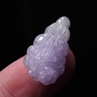 【廣納百財】冰種紫羅蘭翡翠白菜 | 天然緬甸玉A貨翡翠 | 送禮