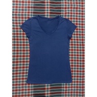 Giordano V-neck T-shirt Woman SZ XS/S