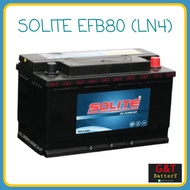 SOLITE EFB80 (LN4) แบตเตอรี่รถยนต์ โซไลท์ 80Ah รองรับระบบ ISS แบตแห้ง แบตขั้วจม แบตรถยุโรป แบตเตอรี่