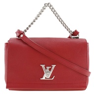 【日本直送】路易威登 LOUIS VUITTON Lockme BB 肩背包 2WAY M51202 小牛皮 紅寶石紅 女性【二手】