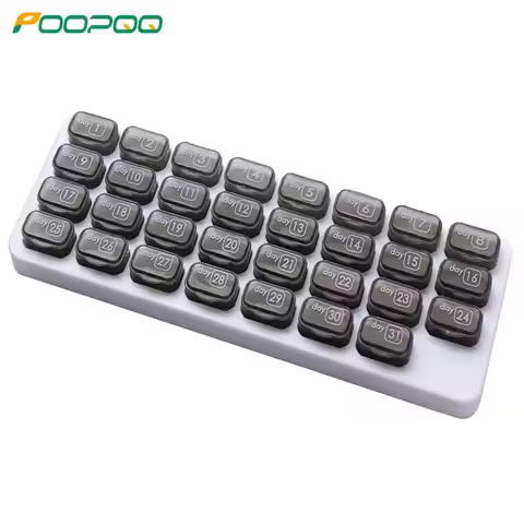 1 Pcs 31 Days Monthly Pill Organizer, Portable Pill Medicine Case Box Holder for Daily Medicine/ Vit