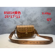 2024 MCM_New female bag sling bag handbag women rhombus small fragrance chain shoulder bag beg Tangan Wanita 97
