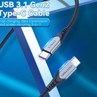 Vention USB-C PD Cable 100W USB Type C 3.1 Gen2 Thunderbolt 4K Support - TAH, 0.5 Meter