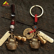 GANTUNGAN Lucky Cat Brass Keychain Lucky Cat Fengshui China Fortune And Rich Brass Keychain Lucky Ca