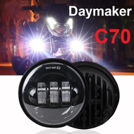 Daymaker C70 Lampu 2 Warna Honda 4.5" 4.5 inch Daymaker Vespa 45 Inc Tembak LED Foglamp Mobil Motor