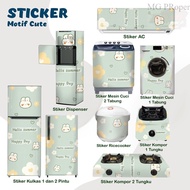 MESIN MATA Sticker Sticker Fridge Stove Washing Machine 1 2 Door Eye Tube Rice Cooker Dispenser Ac motif cute cute soft pastel Decoration