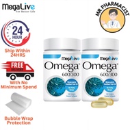Megalive Omega 600/300 Fish Oil EC Softgel (100's/ 2x100's )