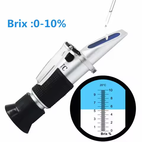 Handheld Brix Sugar Refractometer 0-10% Sugar Refractometer ATC Low-Concentrated Sugar Content Teste