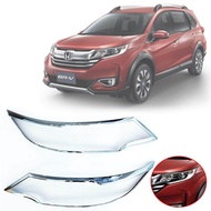 ครอบไฟหน้า ครอบกันรอยไฟหน้า รุ่น ฮอนด้า HONDA BR-V BRV ปี 2016 - 2018 สีโครเมี่ยม 2 ชิ้น